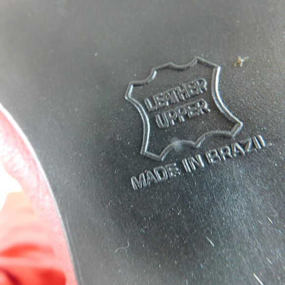 Vintage 80s Red Genuine Leather Slouch Boots Women’s 7.5 Flats, Cuffable NEW - Picture 4 of 13